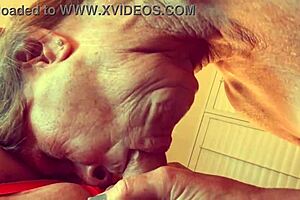 granny velma dinkley solves the cocksucking cum mystery in her open bathrobe costume