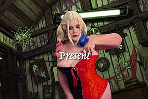 i watched granny in harley quinn costume get missionary creampie