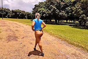 I love showing off in public with a big dick to fuck my ass