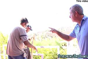 Teeny Stepsis Facialized by Huge Cock Action