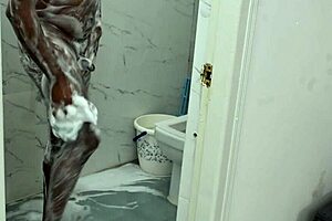 Lucky Asian Boy Taking Shower With Irani Milf 😍