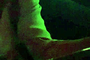 Artemisia Love flashes big tits during night car ride