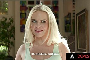 hey, check out this steamy threesome with hot couple and sexy neighbor slimthick vic