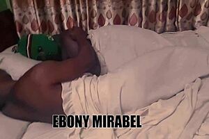 Hot ebony feels honey in the night unsure how to handle it