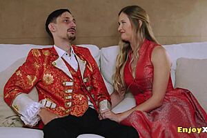 Light-Haired Girl in Tights Cherishes Cock-Sucking Session!