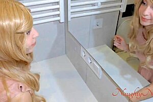 Step-mom flashes underwear with no concern!