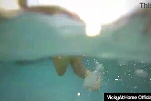 Milf Vicky Vette and Friend Teal Conrad Relax by the Pool