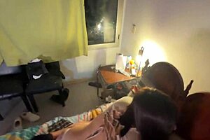 Mature latina humiliates young 18+ teen in 3some creampie with big ass bent over.