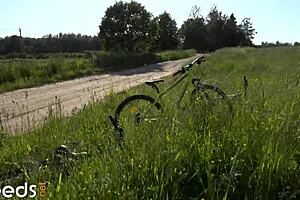 Bike Ride Ends With Couple And Cute Teen 18+ In Anal FFM Threesome