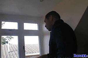 classy milf pounded by plumber in lingerie