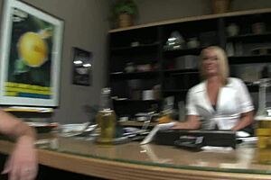 Blonde Milf Secretary Mellanie Monroe Uses Her Big Boobs To Seduce Men With Passion