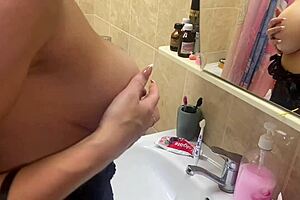 Spying On Stepsister With Big Tits In Bathroom
