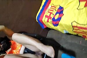 The sister-in-law fulfilled her bet with assplay after the party.