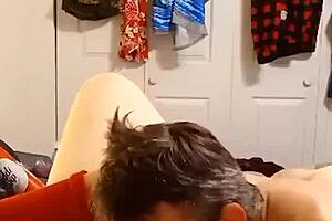 jerry sucks whip cream off my tits and eats pussy til orgasm