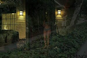 Redhead lesbian licked in threesome