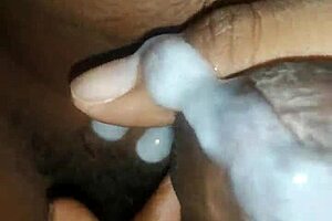 this horny couple gets wild with big black cock and femdom handjob leading to cum 😈