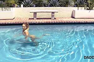 amazing blonde tries mature cock passionately