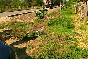 this milf in cancun flashes her tits and ass on the street.