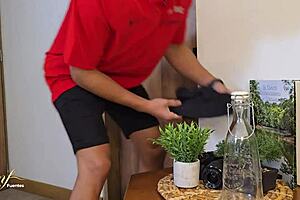 brazilian mother in law monique fuentes masturbates with huge monster cock, caught by stepson max betancur in florida