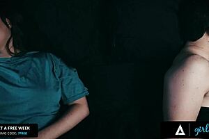 Watch this brunette crave a scissoring fuck with Angela White?