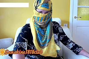arabic hijab girl shows big boobs live