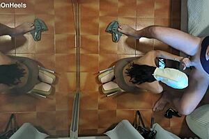 Preview - Milf In Pantyhose And High Heels Gives Blowjob On Knees With Cum Swallowing