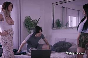 Two busty milfs offer oral free use