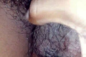 this horny couple gets wild with big black cock and femdom handjob leading to cum 😈