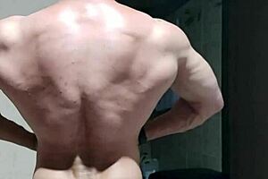 strong muscular brazilian bodybuilder assfucks mature amateur in homemade fitness session