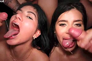 Epic Gangbang with Sara Retali and Yenifer Chacon, Double Anal!