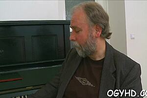 perverted j gal enjoys an old man's boner