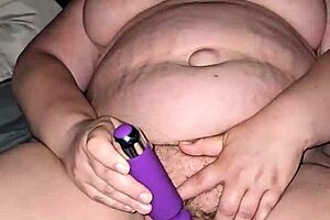 Milf spreads pussy for camp sex with preggo tits 😈