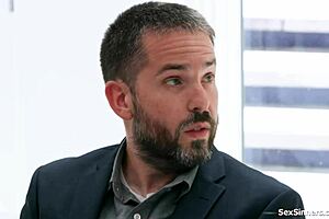 Free use arrangement includes licking nipples, handjob, and face fucking with condom