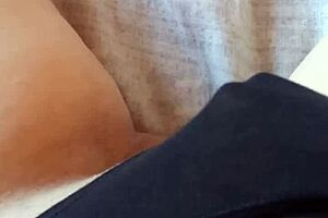 Gretala sensually poses in her black slip