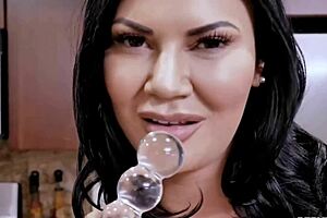 Jasmine jae says, 'I'm your attention starved stepmom craving sex.' She gives blowjob with big tits and ass