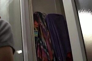 milf in stockings sucks cock to horny husband with masturbation and blowjob