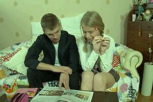 Blonde Teen Sucking Monster Cock