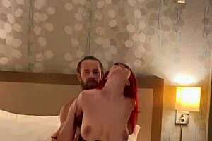 Rough hotel fuck with stranger's monster cock on petite girl