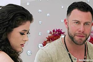 Free use arrangement includes licking nipples, handjob, and face fucking with condom