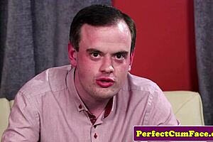 Spex beauty loves hot jizz on face