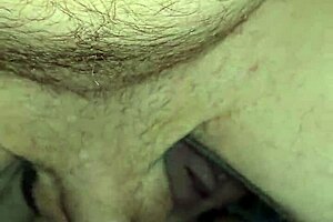 glove-wearing milf slowly milks a throbbing cock