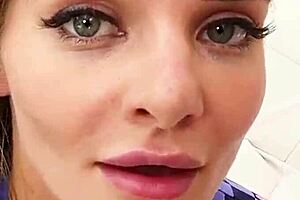 fibi euro blonde masturbates in missionary creampie compilation