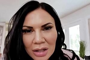 Jasmine jae says, 'I'm your attention starved stepmom craving sex.' She gives blowjob with big tits and ass