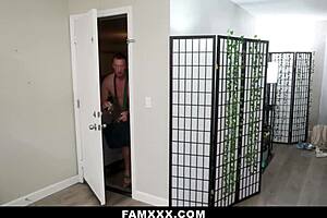 i-i mean, sexy step mom and step sister team up for threesome with stepson, sucking and fucking hard - famxxx