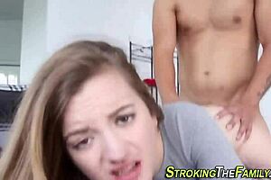 Pov stepteen 18+ creampie