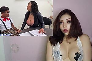 Busty teacher seduces her favorite student intimately.