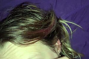 Milf receives facial after face fucking with ball licking and cumshot