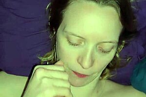 Milf receives facial after face fucking with ball licking and cumshot