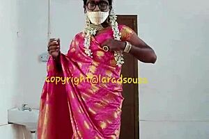 Indian Crossdresser Model Lara Dsouza saree mein video 😊