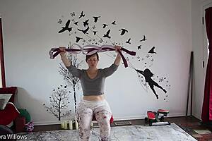 cute mature european woman teaches yoga lesson 339